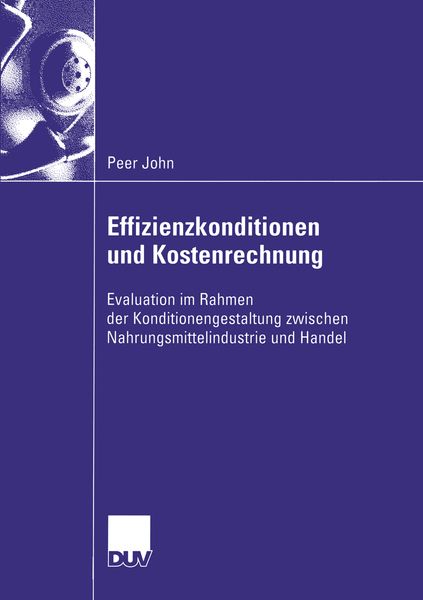Produktbild: Effizienzkonditionen und Kostenrechnung