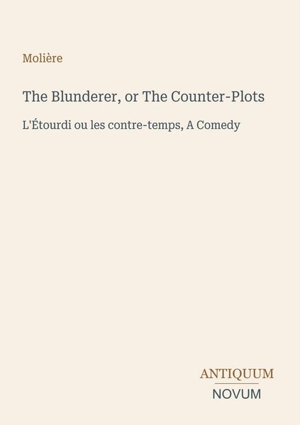 Produktbild: The Blunderer, or The Counter-Plots