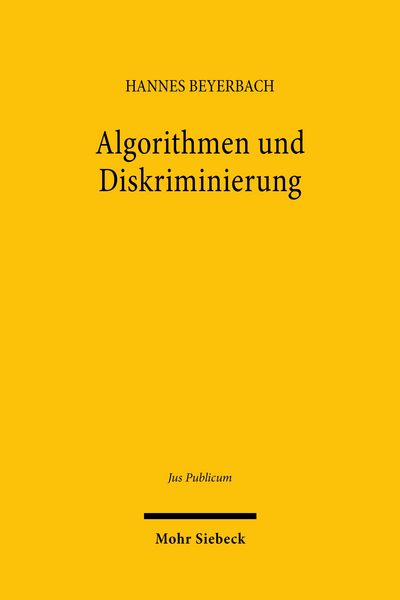 Produktbild: Algorithmen und Diskriminierung