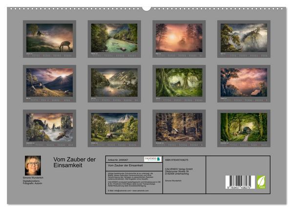Produktbild: Vom Zauber der Einsamkeit (hochwertiger Premium Wandkalender 2026 DIN A2 quer), Kunstdruck in Hochglanz