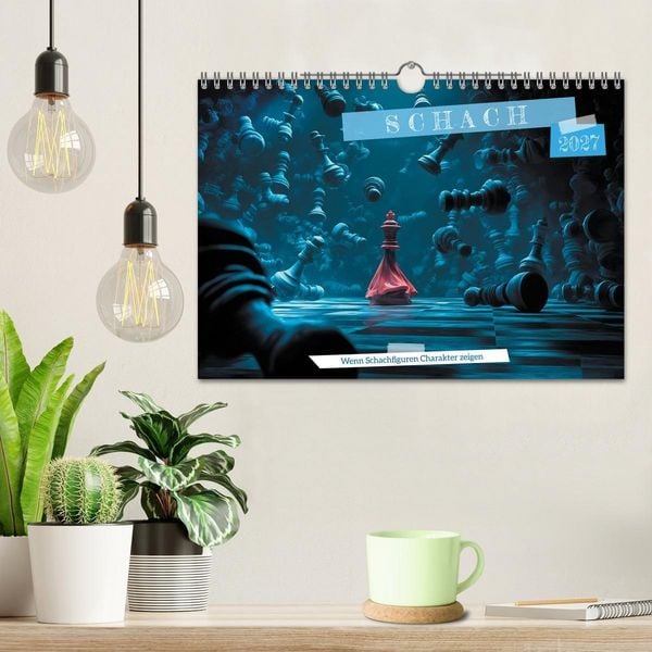 Produktbild: Schach &ndash; Wenn Schachfiguren Charakter zeigen (Wandkalender 2027 DIN A4 quer), CALVENDO Monatskalender