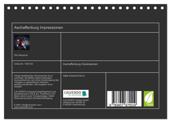 Produktbild: Aschaffenburg Impressionen (Tischkalender 2026 DIN A5 quer), CALVENDO Monatskalender
