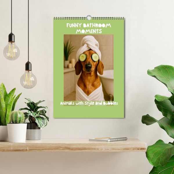 Produktbild: Funny Bathroom Moments &ndash; Animals with Style and Bubbles (Wall Calendar 2026 DIN A3 portrait), CALVENDO 12 Month Wall Calendar