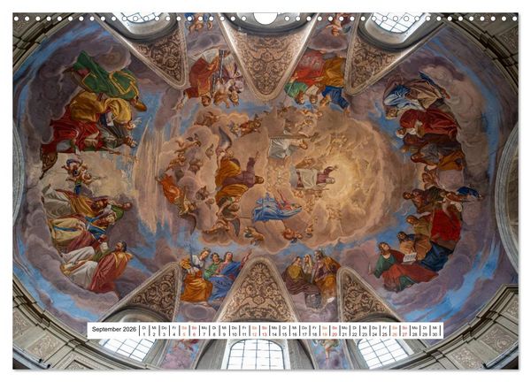 Produktbild: Gew&ouml;lbe des Glaubens &ndash; Kirchendecken Europas (Wandkalender 2026 DIN A3 quer), CALVENDO Monatskalender