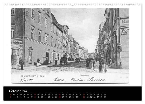 Produktbild: FFO-Geschichten. Historische Ansichtskarten aus Frankfurt (Oder) (hochwertiger Premium Wandkalender 2026 DIN A2 quer), Kunstdruck in Hochglanz