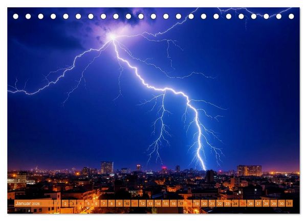 Produktbild: Mega-Blitze (Tischkalender 2026 DIN A5 quer), CALVENDO Monatskalender