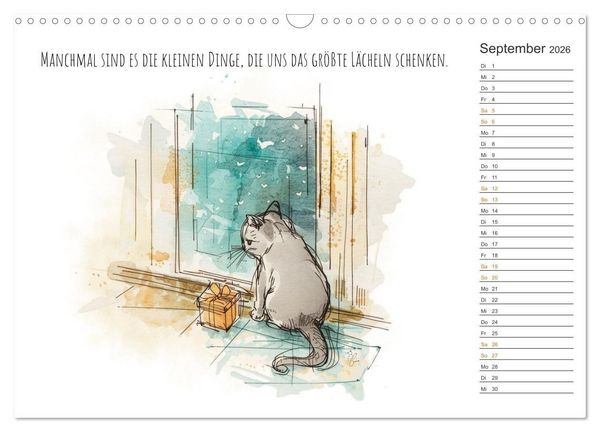 Produktbild: Kleine Schnurr-Momente f&uuml;rs Herz (Wandkalender 2026 DIN A3 quer), CALVENDO Monatskalender