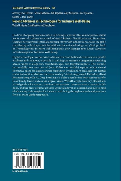 Produktbild: Recent Advances in Technologies for Inclusive Well-Being