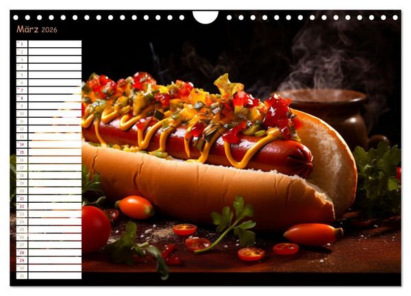 Produktbild: Fastfood &Auml;sthetik (Wandkalender 2026 DIN A4 quer), CALVENDO Monatskalender