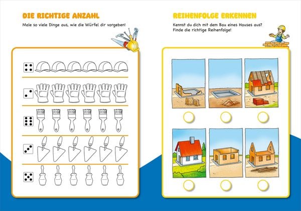 Produktbild: Malen und R&auml;tseln f&uuml;r Kindergartenkinder. Baustelle