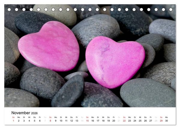 Produktbild: Mein Herz schl&auml;gt pink (Tischkalender 2026 DIN A5 quer), CALVENDO Monatskalender