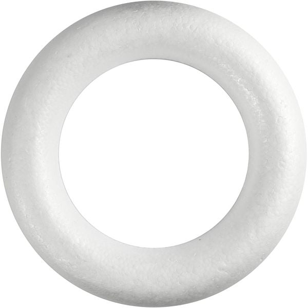 Produktbild: Creativ Company Styroporring, flach, Gr&ouml;&szlig;e 35 cm, Dicke 46 mm, Wei&szlig;, 1 Stk