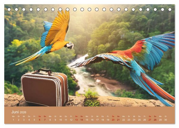 Produktbild: Tierische Urlaubstr&auml;ume (Tischkalender 2026 DIN A5 quer), CALVENDO Monatskalender