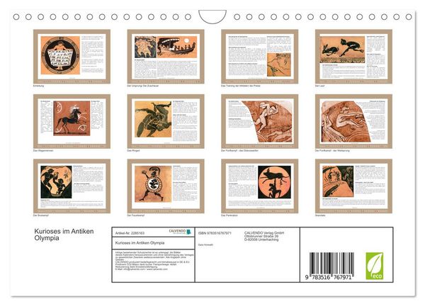 Produktbild: Kurioses im Antiken Olympia (Wandkalender 2027 DIN A4 quer), CALVENDO Monatskalender