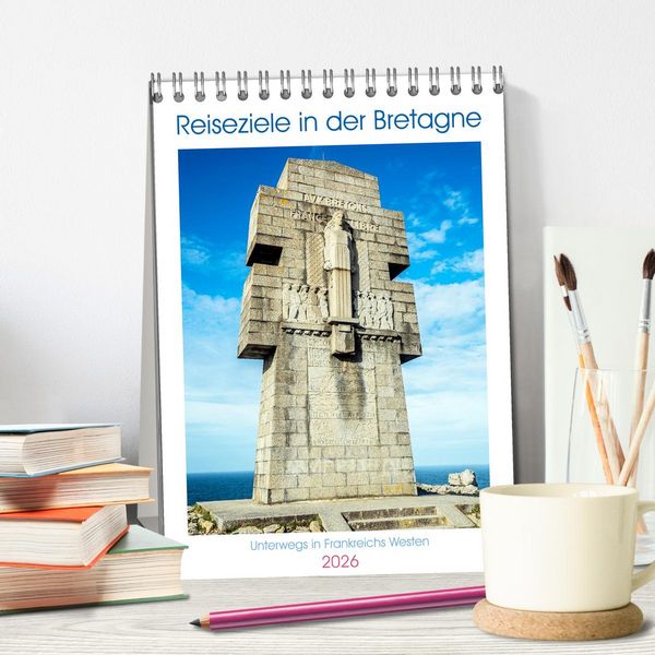 Produktbild: Reiseziele in der Bretagne (Tischkalender 2026 DIN A5 hoch), CALVENDO Monatskalender