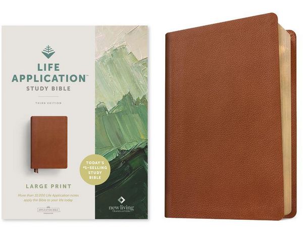 Produktbild: NLT Life Application Study Bible, Third Edition, Large Print (Red Letter, Genuine Leather, Brown)
