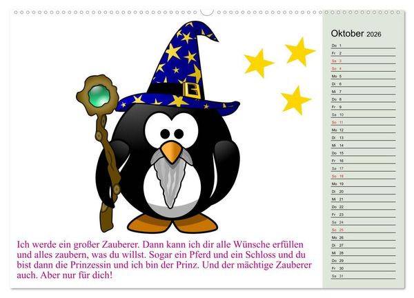 Produktbild: Pinguin-Elfe (Wandkalender 2026 DIN A2 quer), CALVENDO Monatskalender