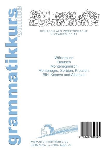 Produktbild: W&ouml;rterbuch Deutsch - Montenegrinisch - Englisch Niveau A1