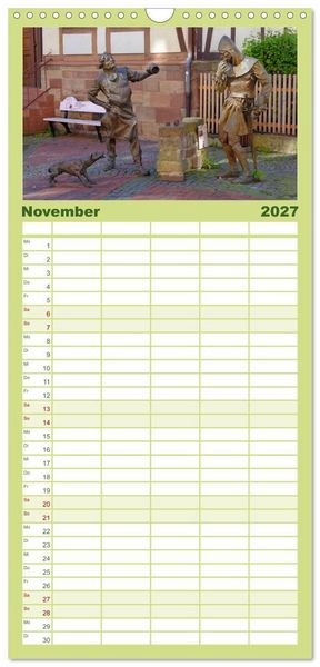Produktbild: Familienplaner 2027 - Hofgeismar - Dornr&ouml;schenstadt und Fachwerkh&auml;user mit 5 Spalten (Wandkalender, 21 x 45 cm) CALVENDO