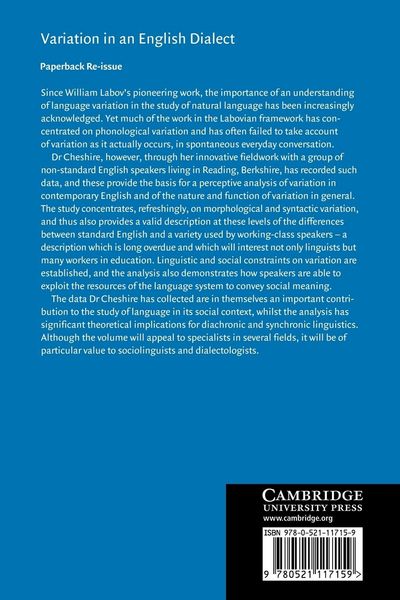 Produktbild: Variation in an English Dialect