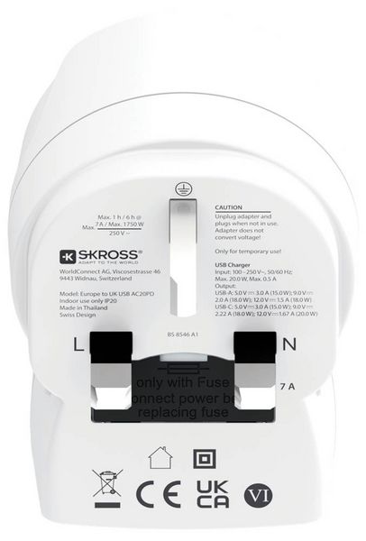 Produktbild: Skross 1.500283-E Reiseadapter