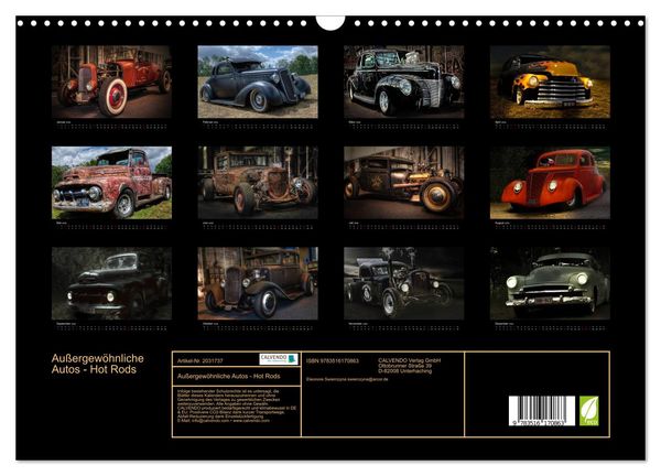Produktbild: Au&szlig;ergew&ouml;hnliche Autos - Hot Rods (Wandkalender 2026 DIN A3 quer), CALVENDO Monatskalender