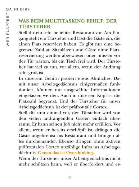 Produktbild: Die 1-Minuten-Strategie gegen Overthinking