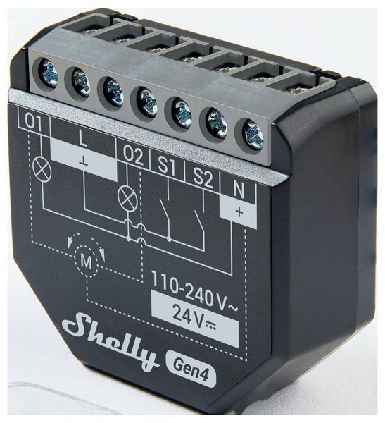 Produktbild: Shelly 2PM Gen4 Steuerger&auml;t Bluetooth, Wi-Fi, ZigBee