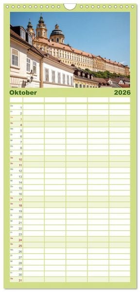 Produktbild: Familienplaner 2026 - Zauberhafte Wachau mit 5 Spalten (Wandkalender, 21 x 45 cm) CALVENDO