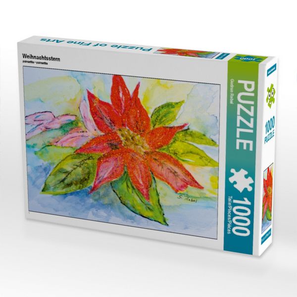 CALVENDO Puzzle Weihnachtsstern | 1000 Teile Lege-Größe 64 × 48 cm Foto-Puzzle für glückliche Stunden