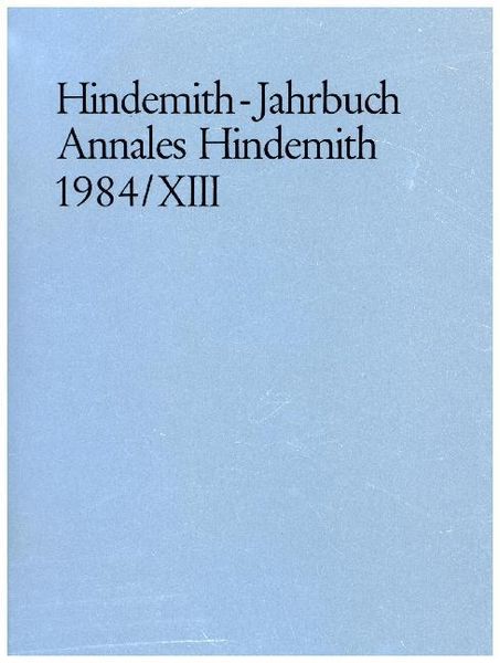Produktbild: Hindemith-Jahrbuch