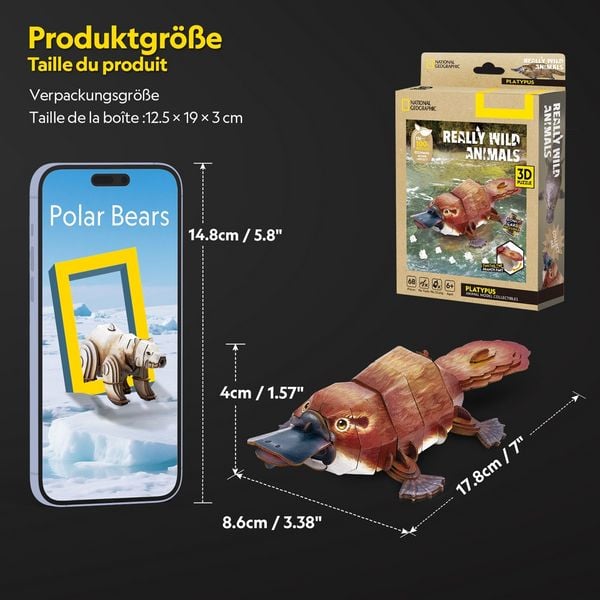 Produktbild: CUBICFUN - 3D Puzzle Schnabeltier 68 Teile