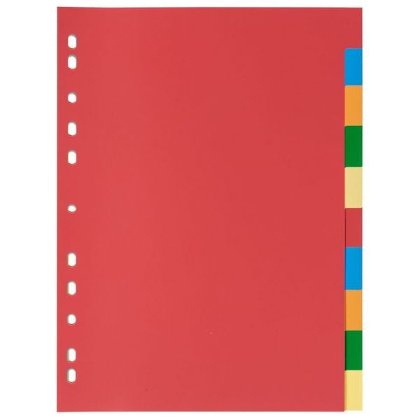 Produktbild: Idena Register aus Kunststoff 120&micro; 2x5 Farben DIN A4 10-teilig