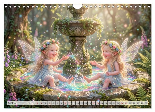 Produktbild: Im Zaubergarten der Feenkinder (Wandkalender 2027 DIN A4 quer), CALVENDO Monatskalender