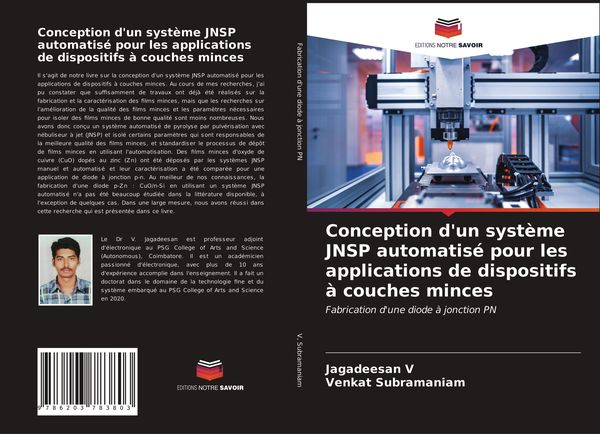 Produktbild: Conception d'un syst&egrave;me JNSP automatis&eacute; pour les applications de dispositifs &agrave; couches minces