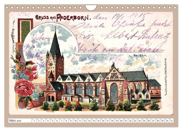 Produktbild: Gru&szlig; aus Paderborn (Wandkalender 2026 DIN A4 quer), CALVENDO Monatskalender