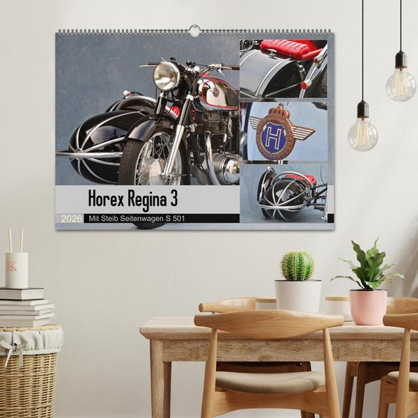 Produktbild: Horex Regina 3 mit Steib Seitenwagen S 501 (Wandkalender 2026 DIN A2 quer), CALVENDO Monatskalender