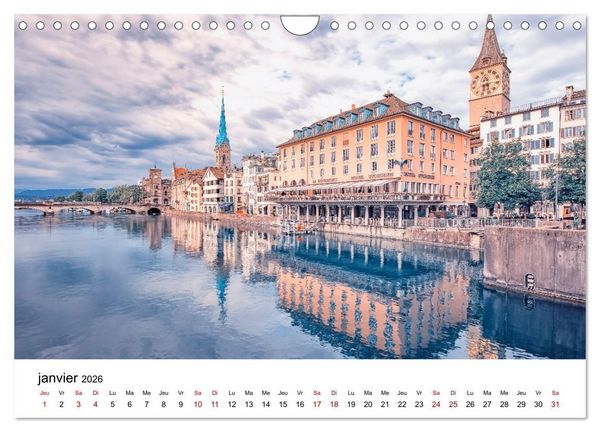 Produktbild: Visite de la Suisse (Calendrier mural 2026 DIN A4 vertical), CALVENDO calendrier mensuel