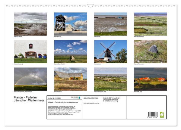 Produktbild: Mand&oslash; - Perle im d&auml;nischen Wattenmeer (Wandkalender 2026 DIN A2 quer), CALVENDO Monatskalender