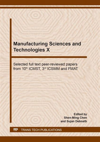 Produktbild: Manufacturing Sciences and Technologies X