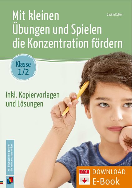 Produktbild: Mit kleinen &Uuml;bungen und Spielen die Konzentration f&ouml;rdern - Klasse 1/2