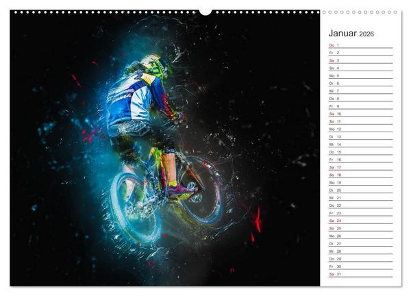 Produktbild: Downhill Explosion (hochwertiger Premium Wandkalender 2026 DIN A2 quer), Kunstdruck in Hochglanz