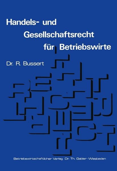 Produktbild: Handels- und Gesellschaftsrecht f&uuml;r Betriebswirte