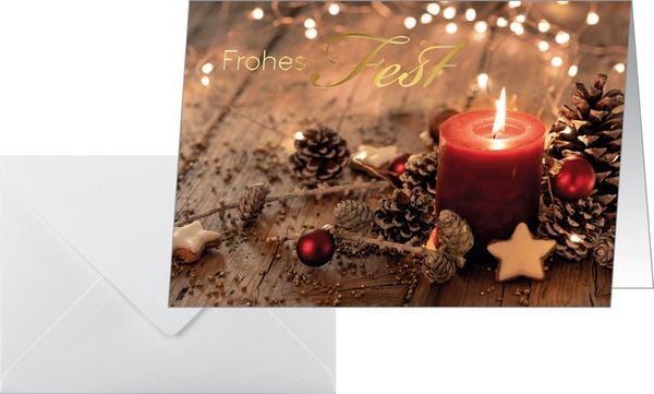 Produktbild: W'Karten Red Christmas Candle