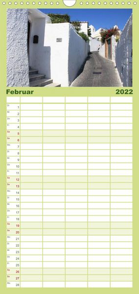 Produktbild: Ischia - Familienplaner hoch (Wandkalender 2022 , 21 cm x 45 cm, hoch)
