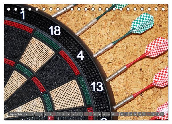 Produktbild: Darts. Konzentration - Sport - Spannung (Tischkalender 2026 DIN A5 quer), CALVENDO Monatskalender