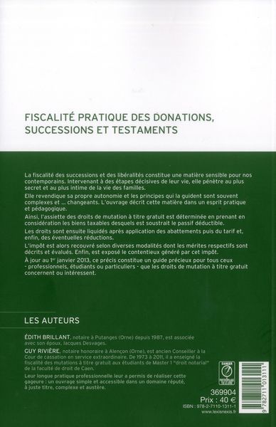 Produktbild: Fiscalite pratique des donations,