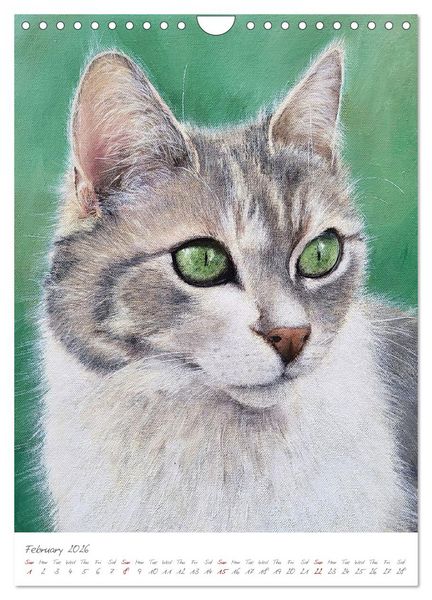 Produktbild: Painting meets animal spirit - Painted animal portraits (Wall Calendar 2026 DIN A4 portrait), CALVENDO 12 Month Wall Calendar