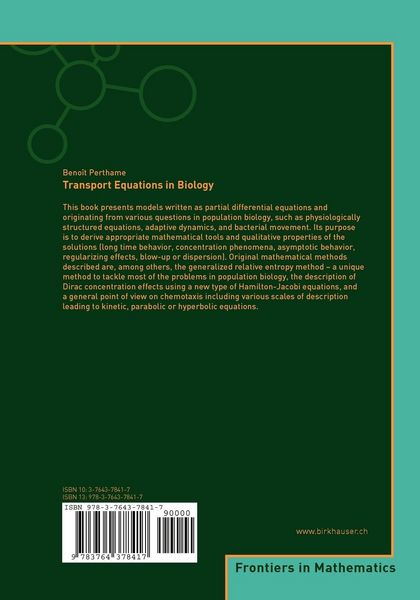 Produktbild: Transport Equations in Biology