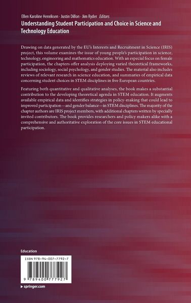 Produktbild: Understanding Student Participation and Choice in Science and Technology Education